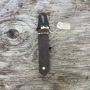 NEW Peg and Awl KEY chain Leather Latch dark brown
